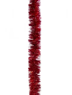 Christmas Warehouse Red Metallic 6Ply Classic Christmas Tinsel Garland - 50Mm X 5M> Tinsel