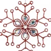 Christmas Warehouse Red Snowflake & Encrusted Diamante Christmas Tree Hanging Decoration - 12Cm> Hanging Decorations - Individual