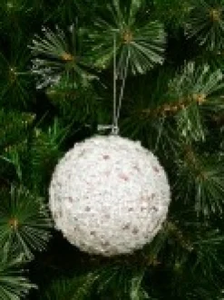 Christmas Warehouse Rose Gold & Silver Sequins Bauble Christmas Tree Hanging Decoration - 10Cm><noscript><img width=