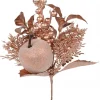 Christmas Warehouse Rose Gold Apple, Berry & Assorted Decorations Christmas Foliage Pick - 12Cm> Christmas Picks