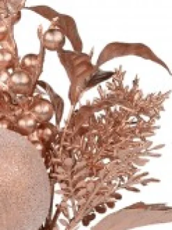 Christmas Warehouse Rose Gold Apple, Berry & Assorted Decorations Christmas Foliage Pick - 12Cm><noscript><img width=