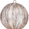 Christmas Warehouse Rose Gold Wire Bauble Shape Christmas Tree Hanging Decoration - 80Mm> Hanging Decorations - Individual