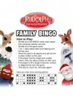 Christmas Warehouse Rudolph The Red Nosed Reindeer Family Bingo Christmas Game - 2 To 18 Players><noscript><img width=