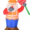 Christmas Warehouse Santa Traffic Controller Illuminated Christmas Inflatable Display - 1.8M> Inflatable Displays
