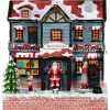Christmas Warehouse Santa Visiting Family Home With Mum & Kids Christmas Village Scene - 24Cm> Christmas Village Scenes
