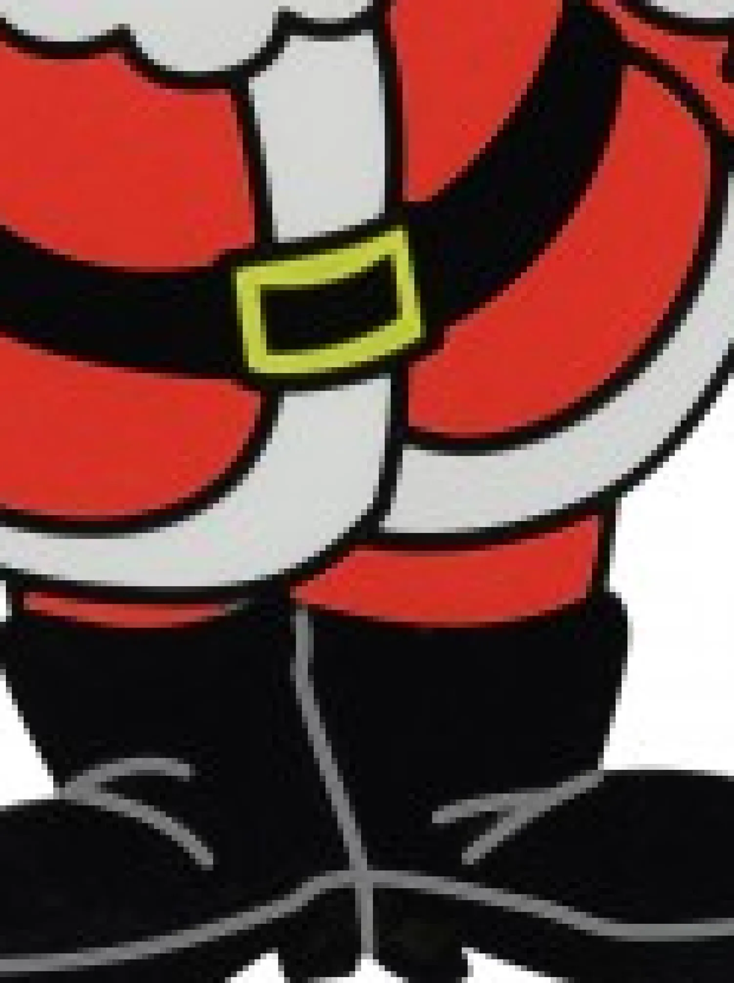 Christmas Warehouse Santa With Bell & Gift Sack Gel Christmas Window Cling Decoration - 17Cm> Window Decals, Stencils & Stickers