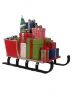 Christmas Warehouse Santa's Sled With Christmas Presents Life Size Resin Decoration Ornament - 1.3M> Large Christmas Decor