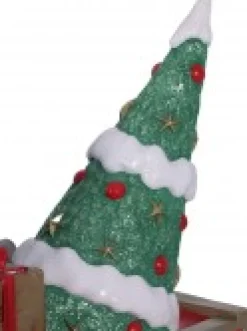Christmas Warehouse Santa's Sled With Christmas Presents Life Size Resin Decoration Ornament - 1.3M><noscript><img width=