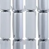 Christmas Warehouse Shiny Criss Cross & Glitter Silver Christmas Cracker Bon Bons - 6 X 34Cm> Christmas Cracker Bon Bon Packs (4 - 16 Per Pack)