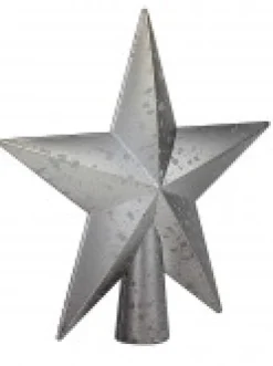 Christmas Warehouse Silver 3D Star With Splatter Pattern Christmas Tree Top Decoration - 20Cm><noscript><img width=