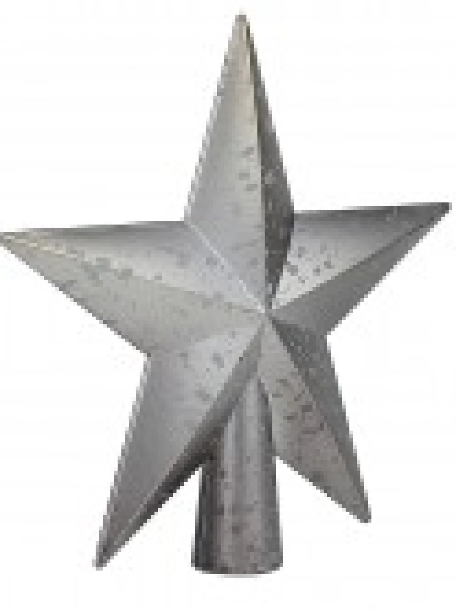 Christmas Warehouse Silver 3D Star With Splatter Pattern Christmas Tree Top Decoration - 20Cm> Tree Top Decorations