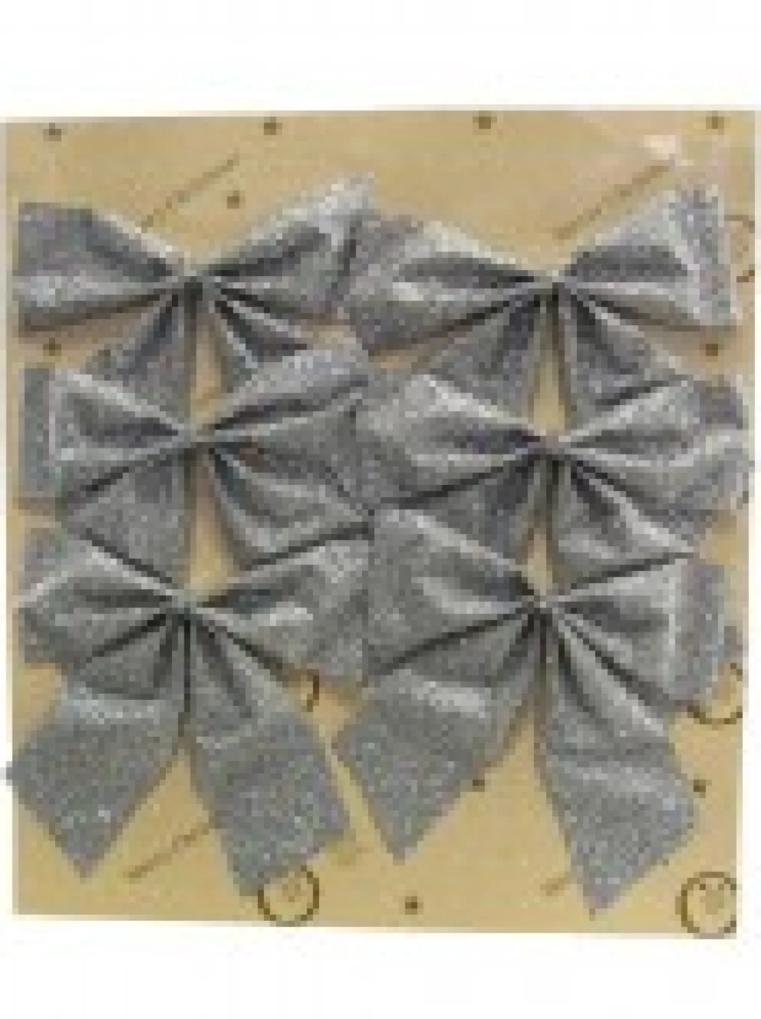 Christmas Warehouse Silver Glittered Christmas Tree Bow Decorations - 6 X 80Mm> Christmas Bows