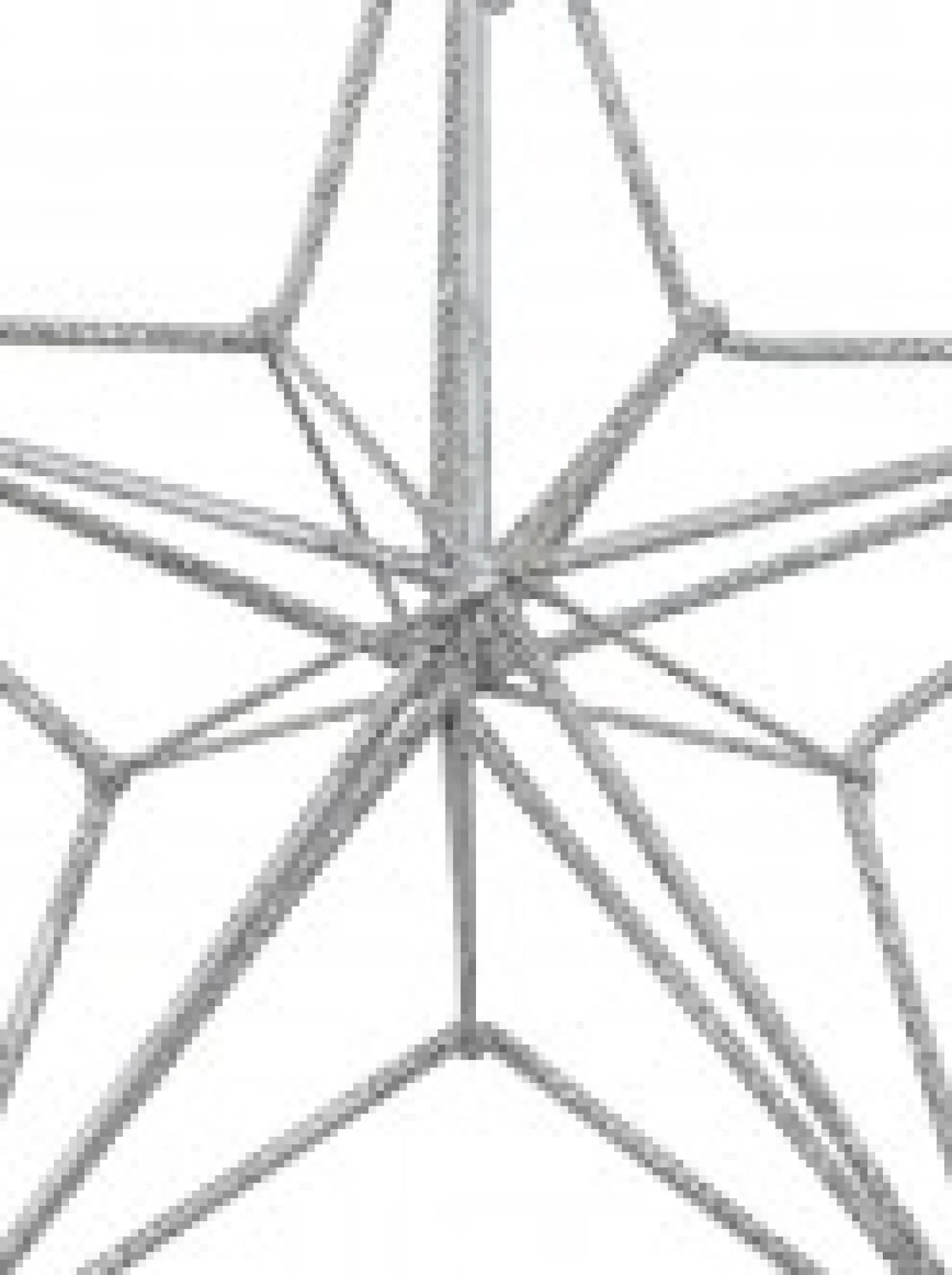 Christmas Warehouse Silver Glittered 3D Wire Framed Star Christmas Tree Hanging Decoration - 16Cm> Hanging Decorations - Individual