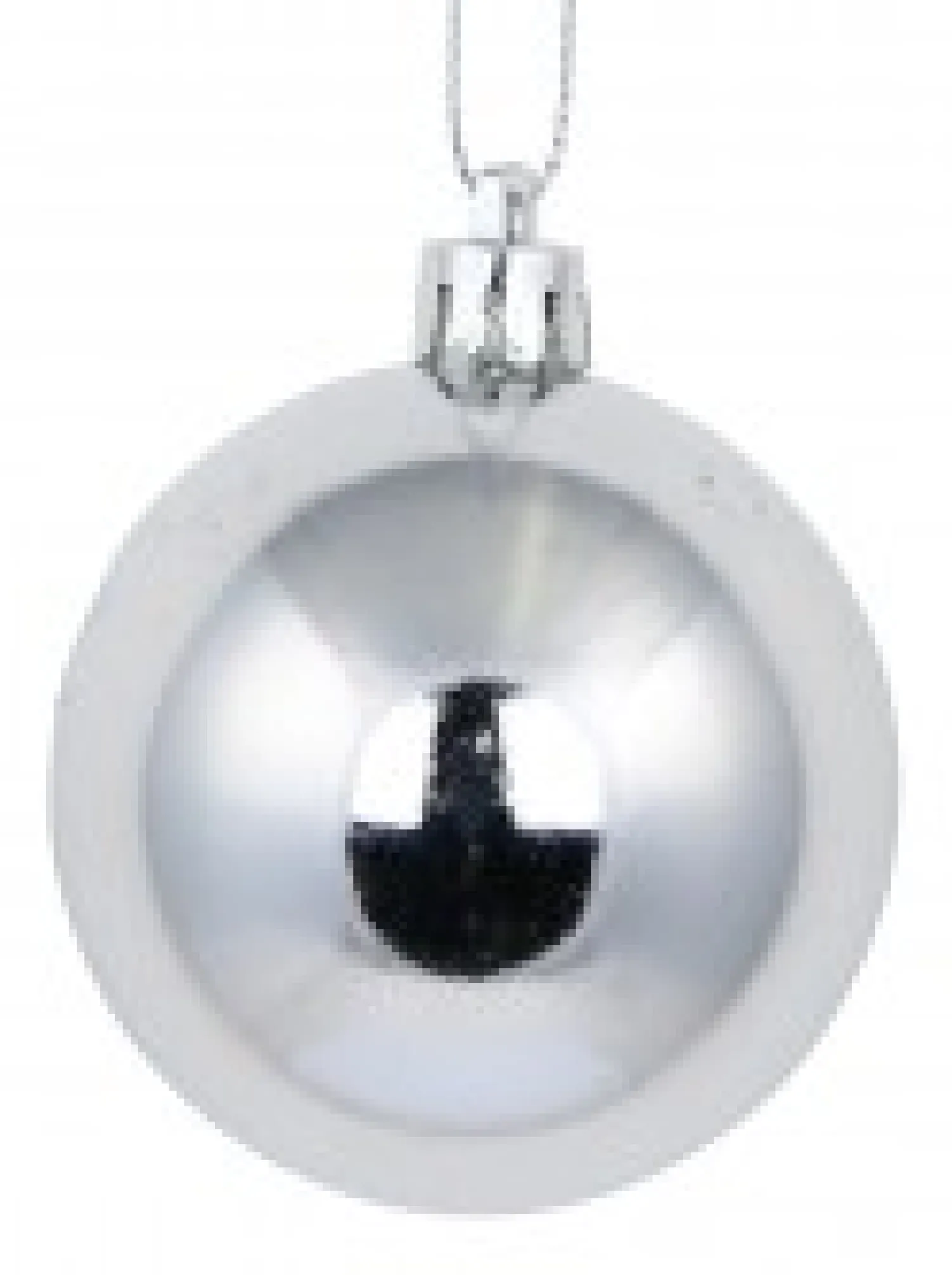 Christmas Warehouse Silver Glittered, Matte & Metallic Christmas Bauble Decorations - 12 X 60Mm> Bauble Packs