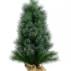 Christmas Warehouse Silver Glittered Needle Tip Pine Tabletop Christmas Tree With 96 Tips - 90Cm> Table Top Christmas Trees