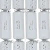 Christmas Warehouse Silver Season's Greetings Text On White Christmas Cracker Bon Bons - 50 X 30Cm> Christmas Cracker Bon Bon Catering Packs (50 Per Pack)