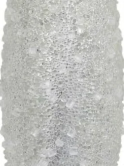 Christmas Warehouse Silver With Frost Look Pine Cone Shape Bauble Hanging Decorations - 4 X 33Cm><noscript><img width=