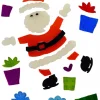 Christmas Warehouse Skating Santa & Presents Gel Christmas Window Cling Decoration - 23Cm> Window Decals, Stencils & Stickers
