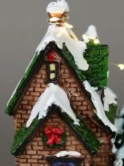 Christmas Warehouse Snow Day! Skating Around A Frozen Pond Christmas Village Scene - 26Cm><noscript><img width=