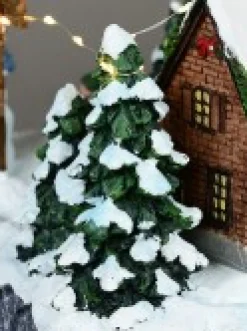 Christmas Warehouse Snow Day! Skating Around A Frozen Pond Christmas Village Scene - 26Cm><noscript><img width=