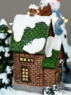 Christmas Warehouse Snow Day! Skating Around A Frozen Pond Christmas Village Scene - 26Cm><noscript><img width=