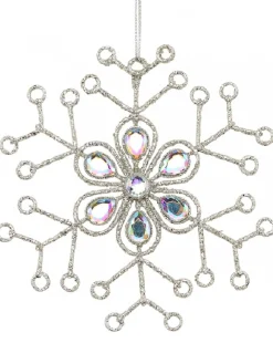 Christmas Warehouse Snowflake & Encrusted Diamante Christmas Tree Hanging Decoration - 12Cm> Hanging Decorations - Individual