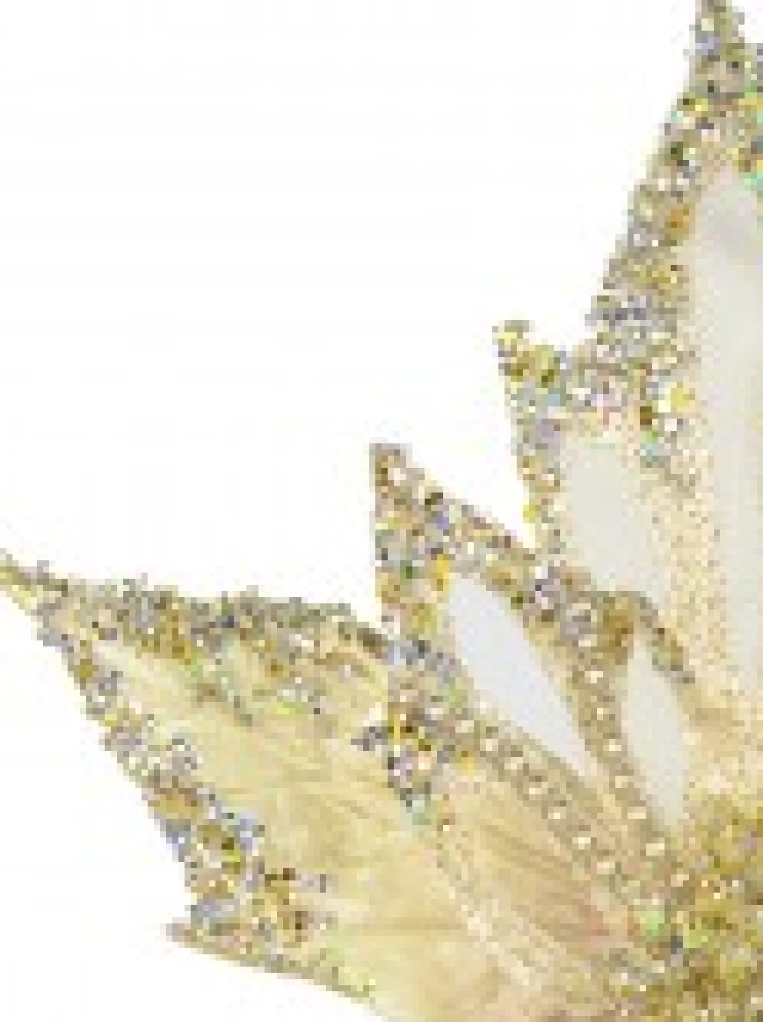 Christmas Warehouse Soft Gold Poinsettia With Diamantes Decorative Christmas Flower Pick - 23Cm> Christmas Picks