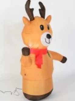 Christmas Warehouse Standing Happy Reindeer Illuminated Christmas Inflatable Display - 1.2M> Inflatable Displays