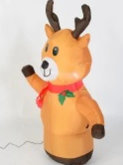 Christmas Warehouse Standing Happy Reindeer Illuminated Christmas Inflatable Display - 1.2M><noscript><img width=