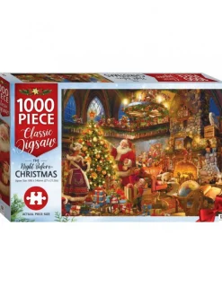 Christmas Warehouse The Night Before Christmas With Santa & Mrs Claus Jigsaw Puzzle - 1000 Pieces> Christmas Games & Puzzles