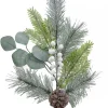 Christmas Warehouse Three Style Leaf With White Berries Decorative Christmas Pine Stem - 70Cm> Christmas Stems