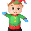 Christmas Warehouse Toy Look Greeting Elf Illuminated Christmas Inflatable Display - 1.2M> Inflatable Displays