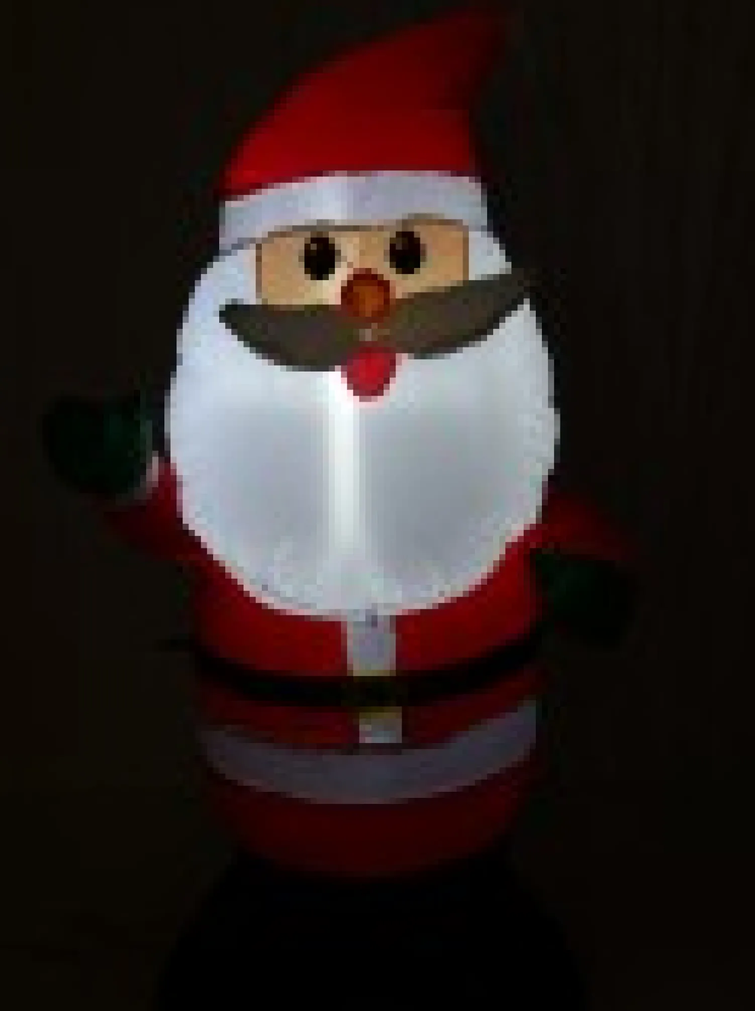 Christmas Warehouse Traditional Look Cute Santa Illuminated Christmas Inflatable Display - 1.2M> Inflatable Displays