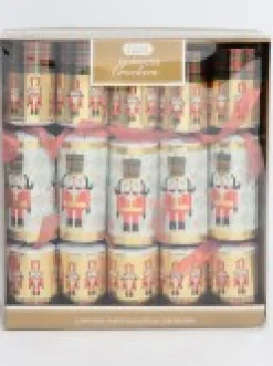 Christmas Warehouse Traditional Nutcracker Pattern Design Christmas Cracker Bon Bons - 10 X 36Cm> Christmas Cracker Bon Bon Packs (4 - 16 Per Pack)