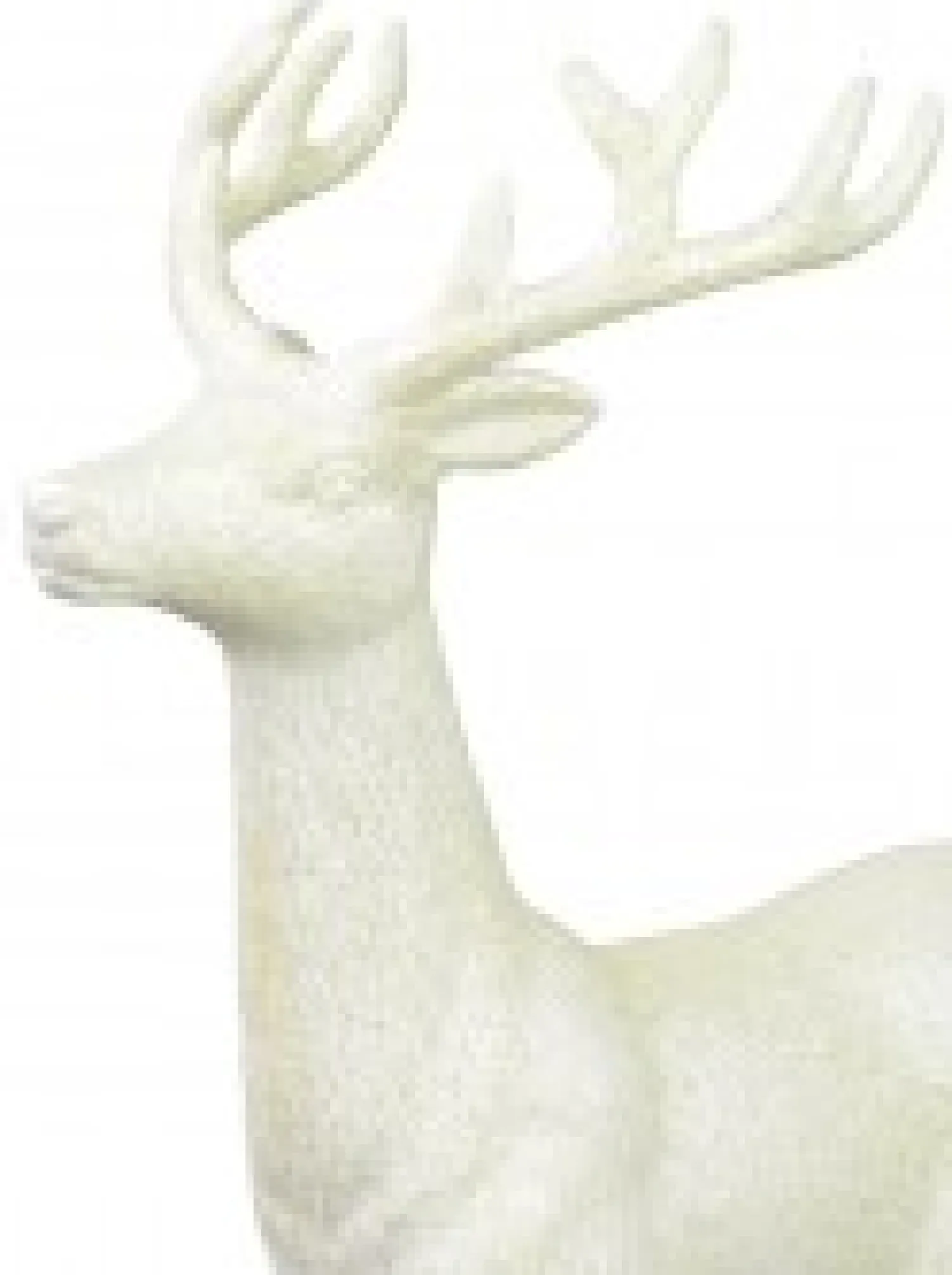 Christmas Warehouse White & Iridescent Glittered Standing Christmas Reindeer Ornament - 45Cm> Reindeer