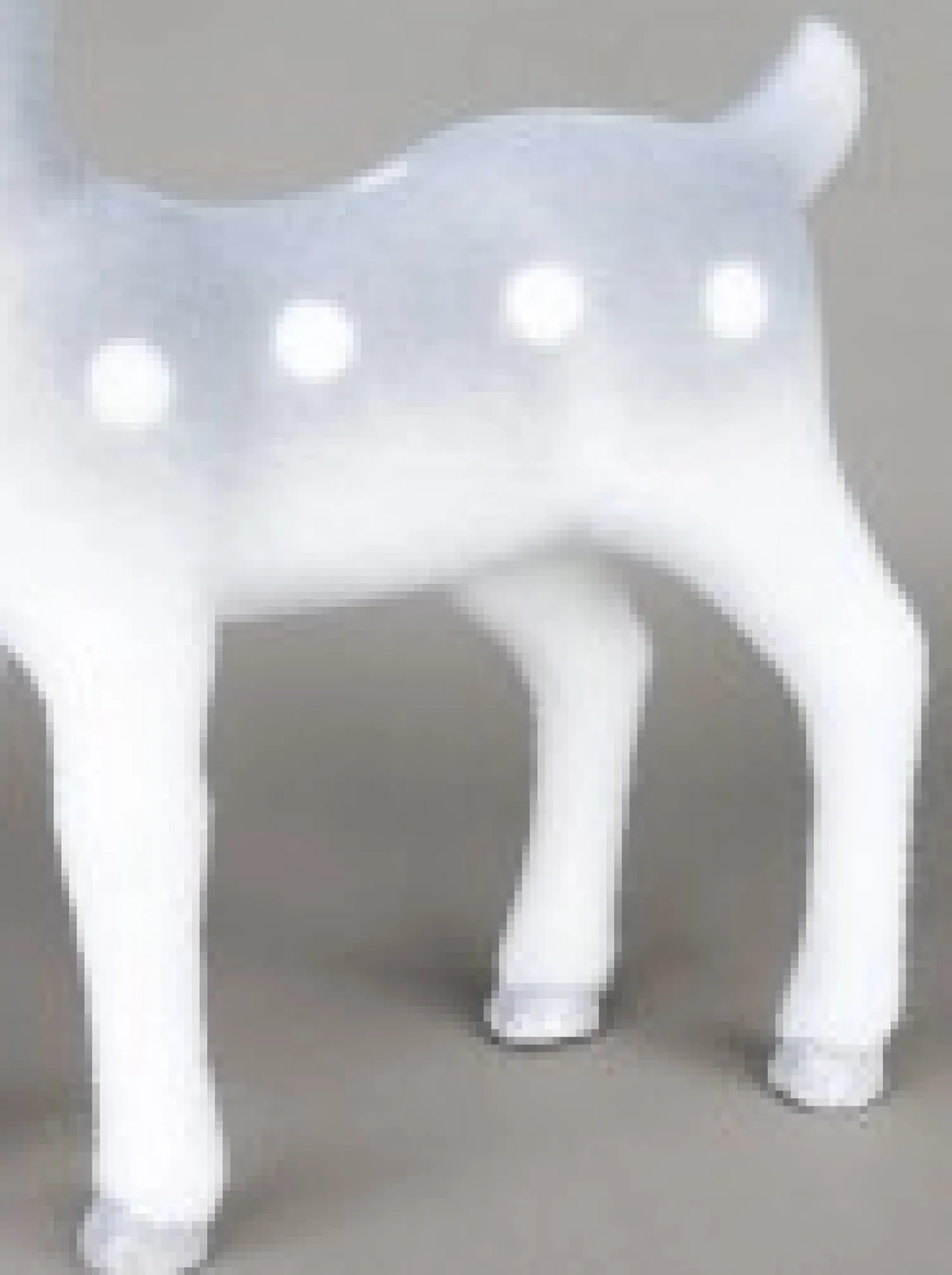 Christmas Warehouse White & Silver Glittered Flocked Standing Christmas Reindeer Ornament - 44Cm> Reindeer