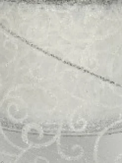 Christmas Warehouse White Filigree Pattern Organza Christmas Ribbon With Silver Edging - 3M> Christmas Ribbon