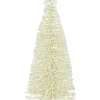 Christmas Warehouse White Iron Christmas Tree With Snow Dust & Star Table Top Ornament - 30Cm> Table Top Christmas Trees