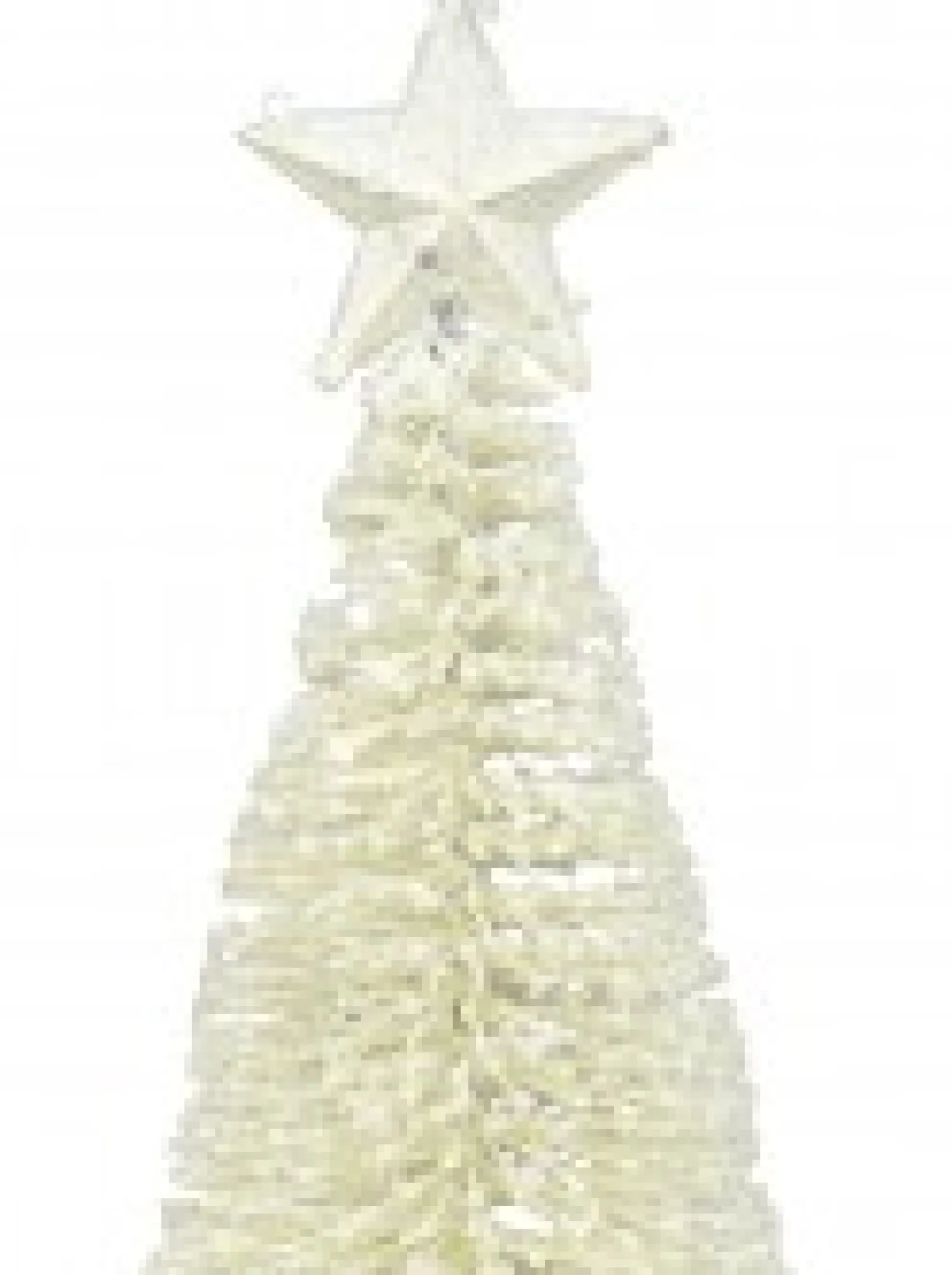 Christmas Warehouse White Iron Christmas Tree With Snow Dust & Star Table Top Ornament - 30Cm> Table Top Christmas Trees