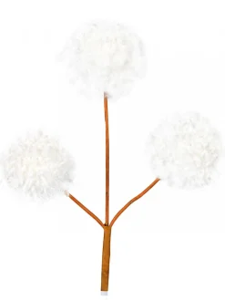Christmas Warehouse White Pom Pom Snowballs Decorative Christmas Spray Pick - 15Cm> Christmas Picks