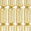 Christmas Warehouse White Stars Christmas Tree Pattern Design On Shiny Gold Bon Bons - 50 X 30Cm> Christmas Cracker Bon Bon Catering Packs (50 Per Pack)