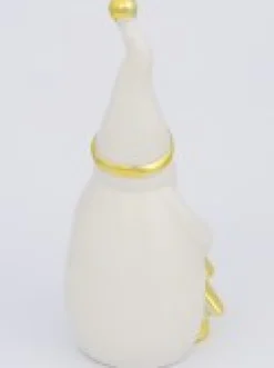 Christmas Warehouse White Winter Santa With Gold Tree Ceramic Christmas Ornament - 15Cm><noscript><img width=