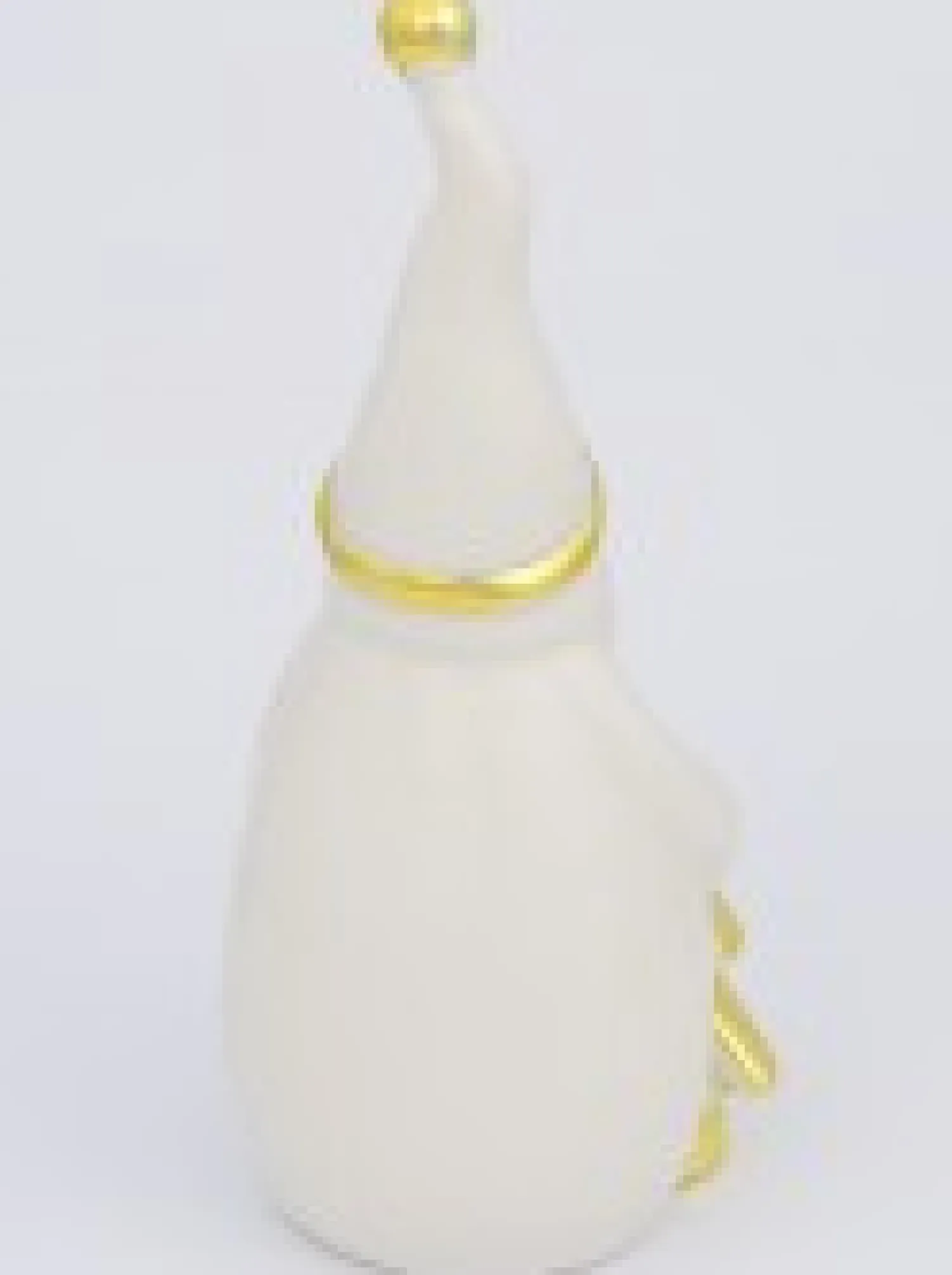 Christmas Warehouse White Winter Santa With Gold Tree Ceramic Christmas Ornament - 15Cm> Ceramic Christmas Ornaments