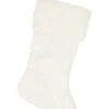 Christmas Warehouse White With Iridescent Glittered Sunburst Pattern Christmas Stocking - 48Cm> Christmas Stockings