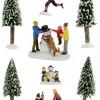 Christmas Warehouse Winter Christmas Fun On Ice & Snow Christmas Village Figurines - 8 Piece Set> Christmas Village Figurines