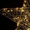 Christmas Warehouse Wire Mesh 3D Star With Neutral White Seed Led Christmas Light Display - 55Cm> Christmas Light Displays - 3D